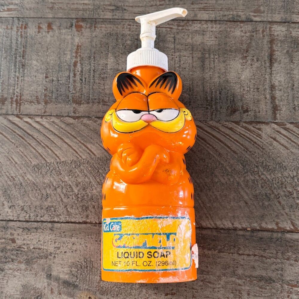 Vintage Garfield Soap Dispenser Kitchen Bathroom Full Character Nostalgia Decor